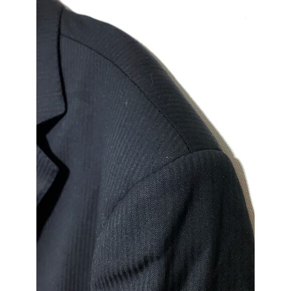 Z Zegna Classic Natural Comfort Black Blazer Suit Jacket 46R Wool Made In Spain - Picture 2 of 14